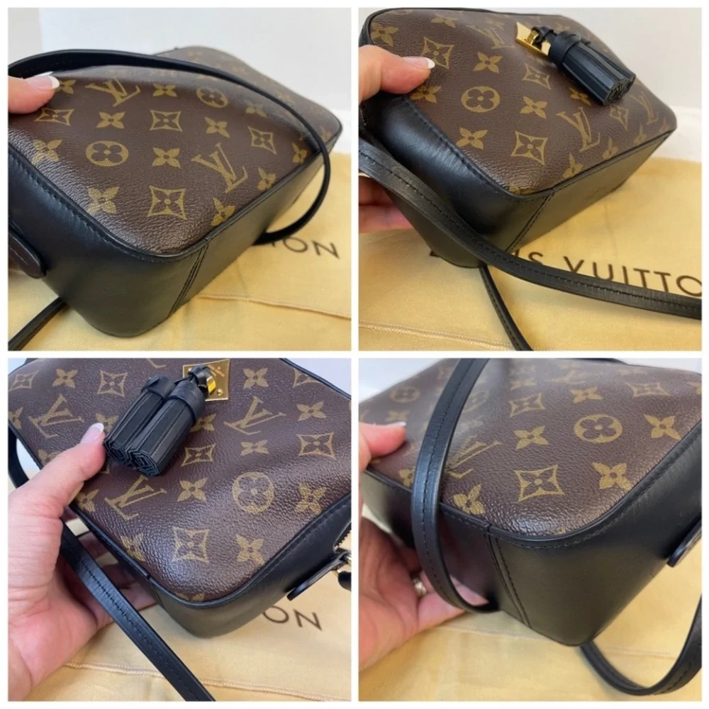 Authentic Louis Vuitton Saintonge Noir Monogram Crossbody Bag